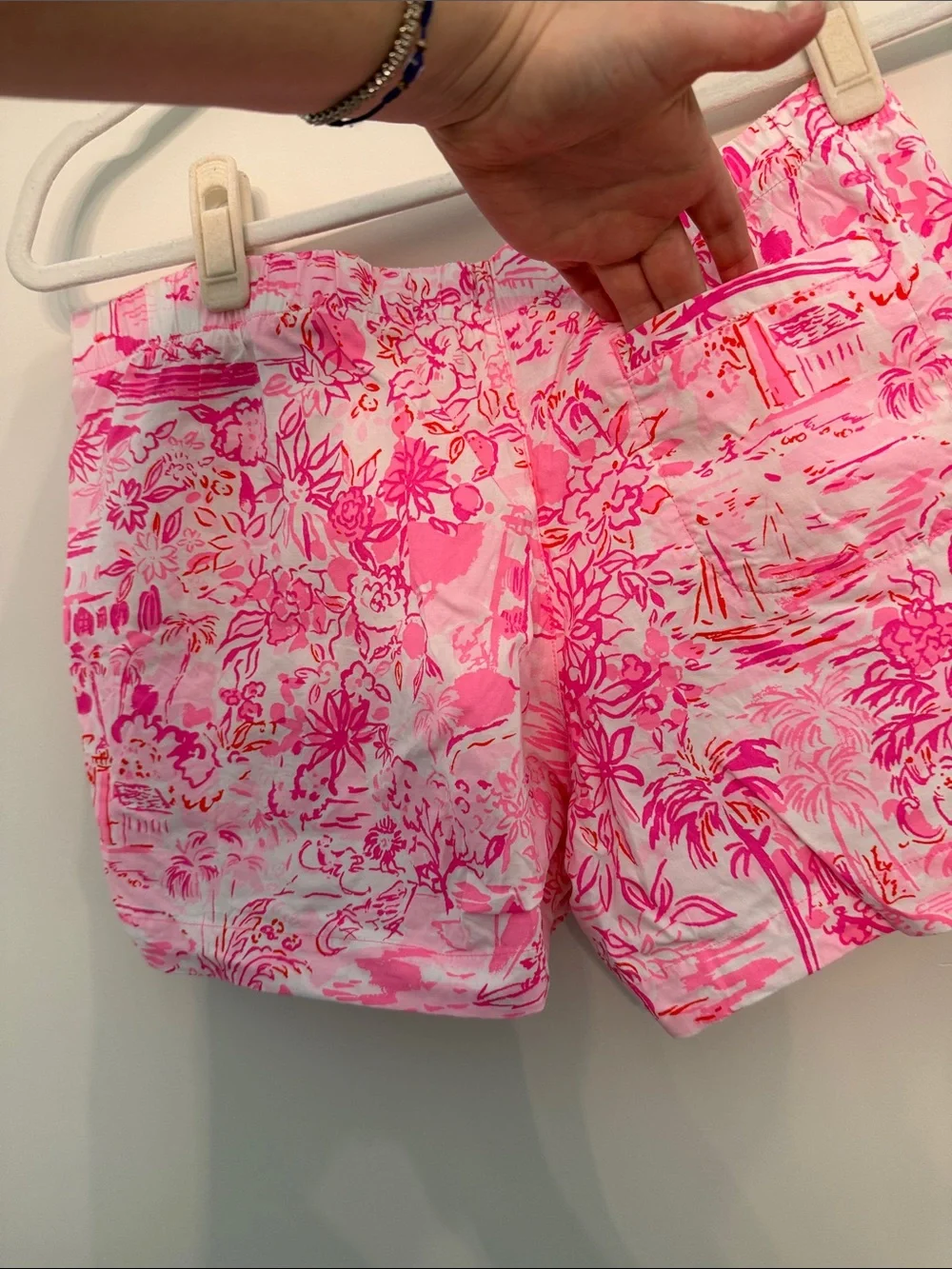 Lilly Pulitzer Pink & White Floral Bermuda Shorts